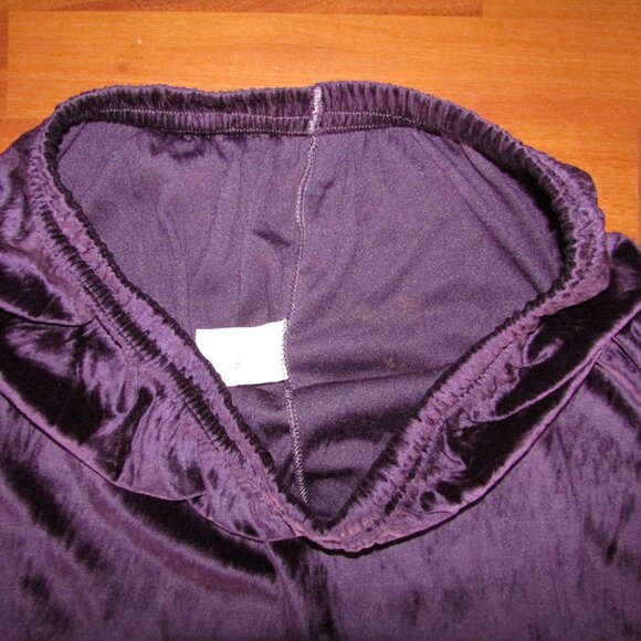 Purple Velvet Velour Pants - Vintage - XL - Picture 5 of 6